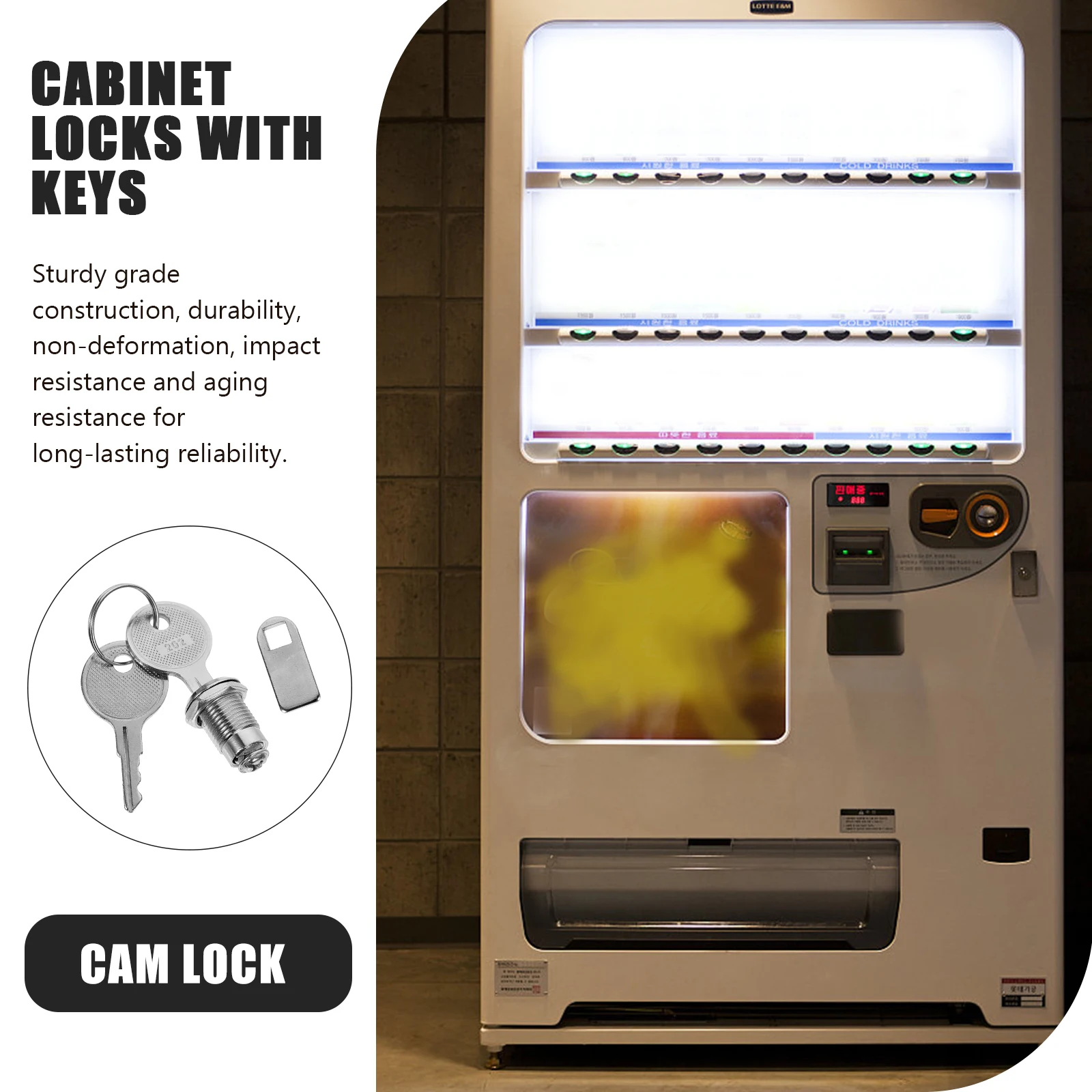 

2 Sets 12mm Zinc Alloy Core RV Storage Cabinet Locks Keyed Electrical Box Lock Anti corrosion Durability