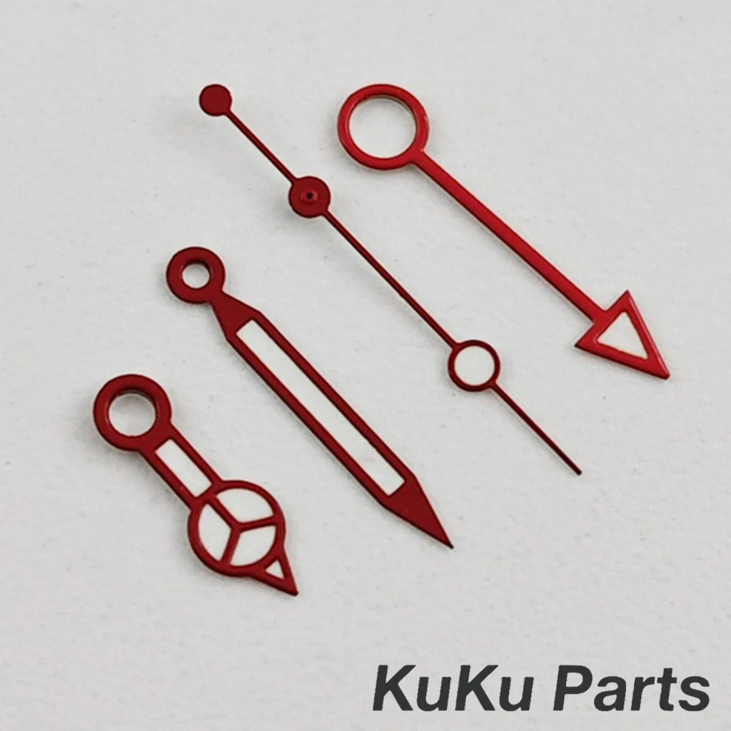 Red NH34 GMT Diver Aiguille Needles Green Luminous Hands Silver Gold Black Watches Pointer Suitable for NH35 NH34A 4R34 Movement