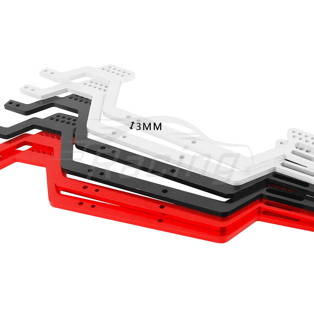 Zestaw boczny szyny podwozia ze stopu aluminium lub mosiężna oś środkowa do 1/18 RC TRX-4m TRX4m do 6x6 rama samochodu części zamienne do DIY