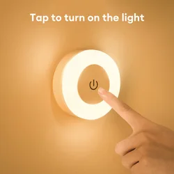 LED dimmbare Touch Nachtlicht 3 Modi USB wiederauf ladbare Magnet fuß Wand leuchten tragbare runde Schlafzimmer Küche Nacht lampe