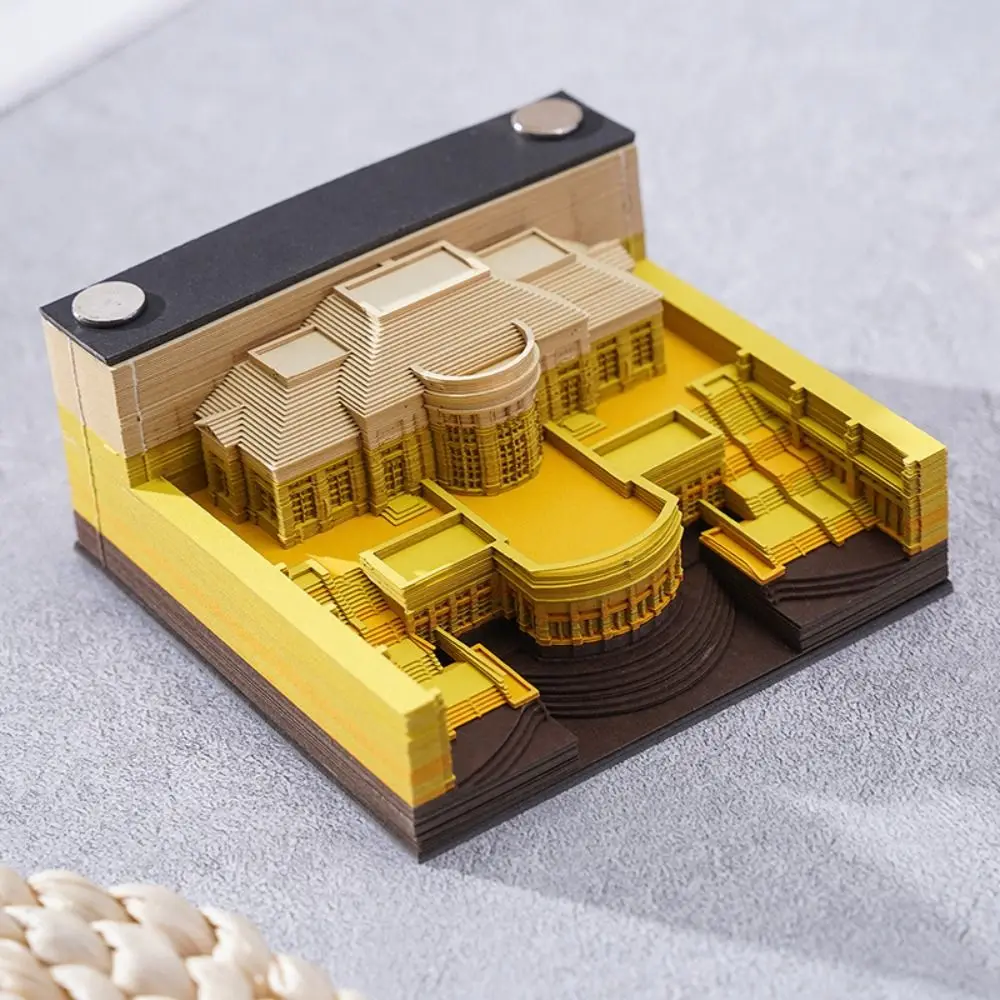 3D Sticky Notes Creative Hand-tear Paper Carving Crafts Home Study Office Desktop Decorations Ornaments Student Gifts