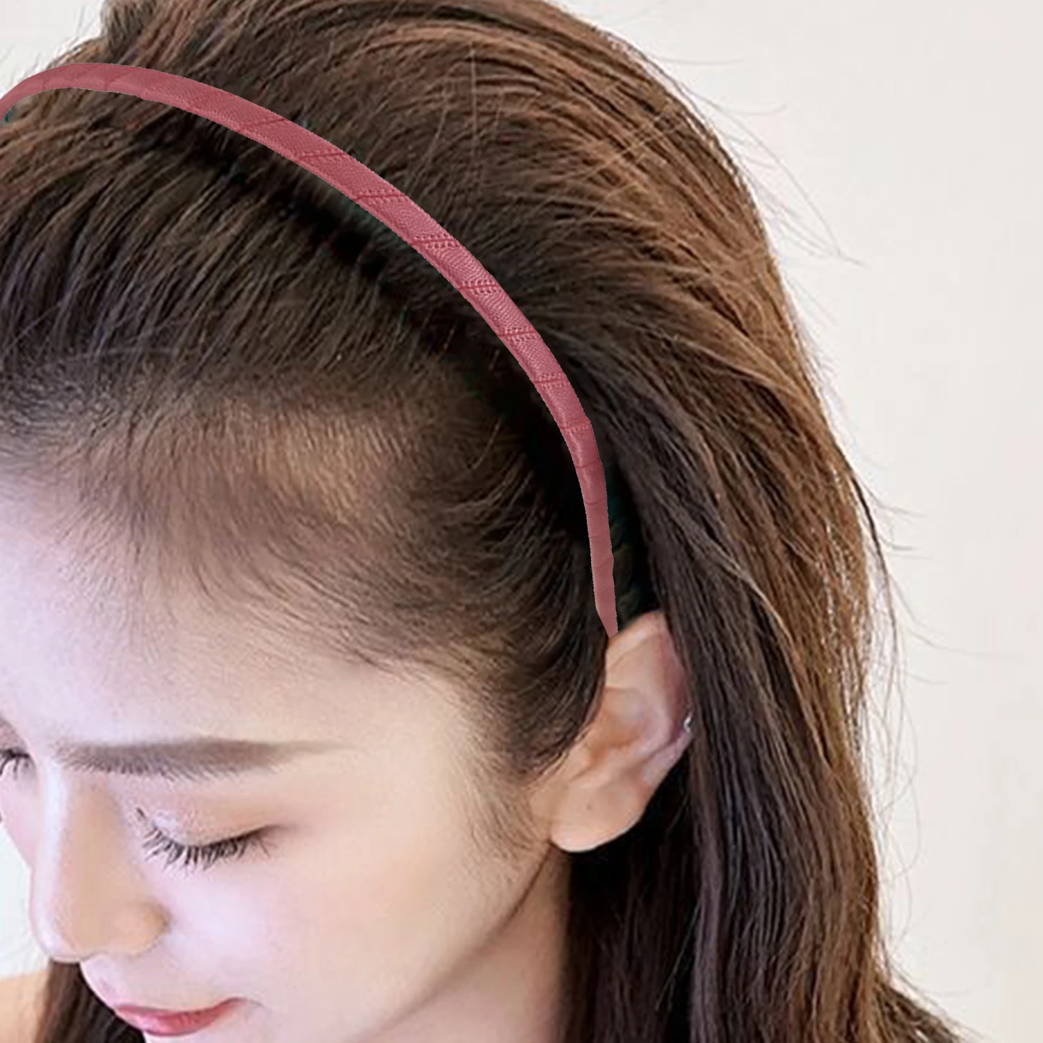 Fashion Hair Band Women Plastic Bezel Elegant Solid Color Thin Edge Toothed Non-slip Hair Hoop Headbands Girls Hair Accessories