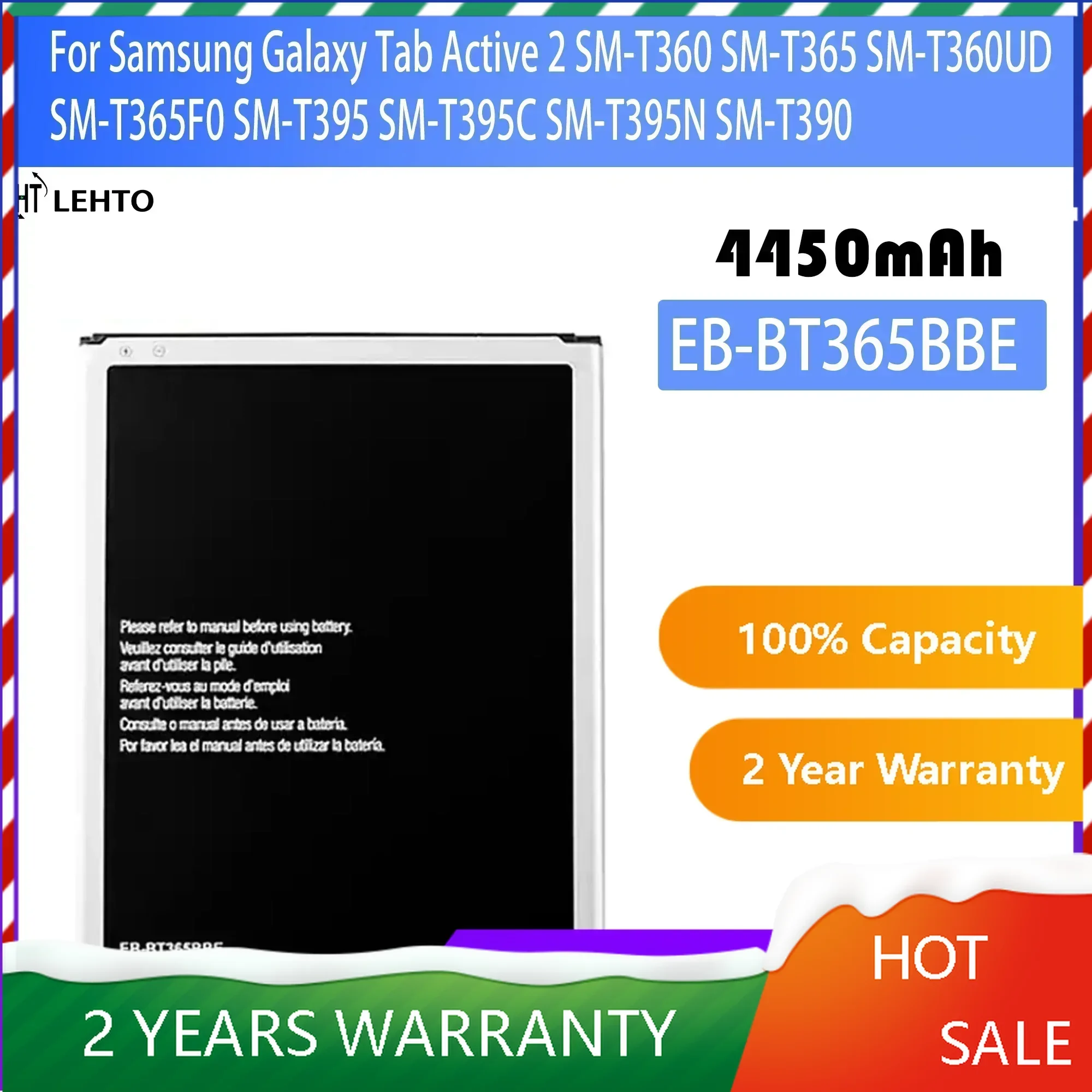 EB-BT365BBC Battery For Samsung Galaxy Tab Active 2 SM-T360 SM-T365 SM-T360UD SM-T365F0 SM-T395 SM-T395C SM-T395N SM-T390