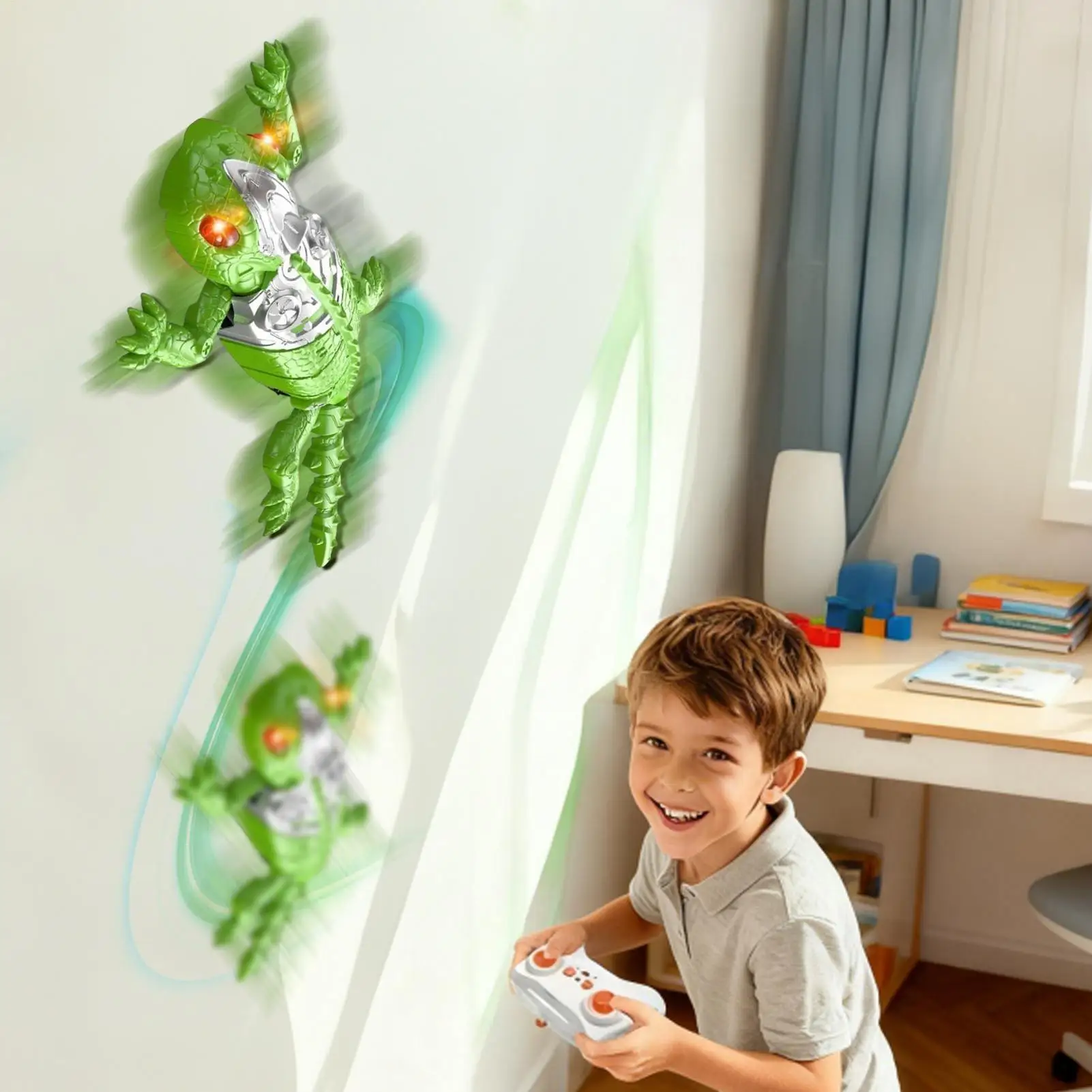 

Детская игрушка-гусеничный двойной режим, вращающийся на 360 градусов настенный гусеничный гусеничный пульт дистанционного управления Gecko для мальчиков и девочек дошкольников, учеников-подростков