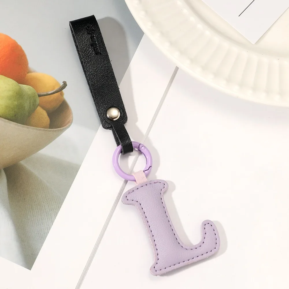 

Keys Organizer PU 26 Letter Key Chain Waist Buckle Business Alphabet Car Key Buckle Key Ring Bag Charms Business Key Holder Man