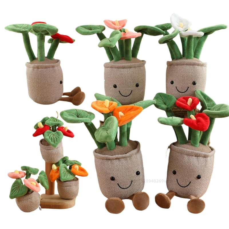 الاصطناعي بوعاء النباتات الخضراء ألعاب من القطيفة على ظهره مفتاح قلادة سوبر لينة الدمى الراحة وسادة الكرتون الفتيات الفتيان هدية عيد ميلاد