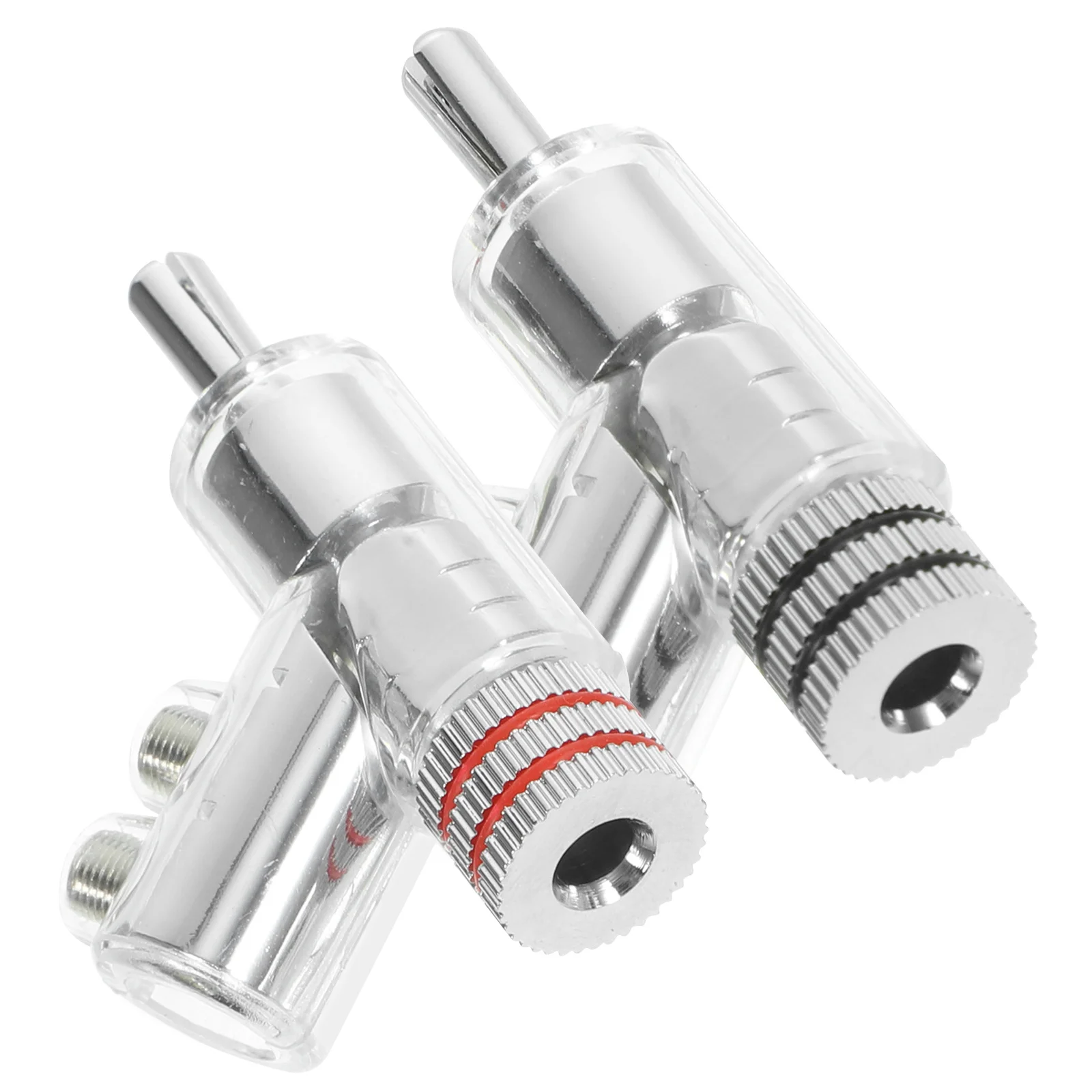

2Pcs Angled Gold Plated Banana Plug Solderless Speaker Connectors Locking for Amplifier Loudspeaker Speaker Terminals Connectors