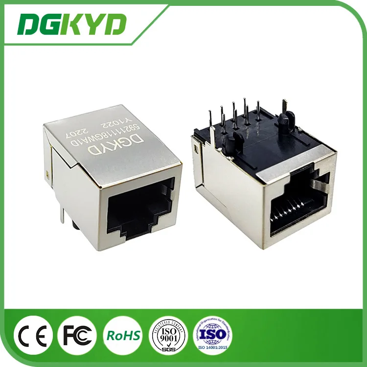 For DGKYD molded block network socket 10P8C shielded connector, without light