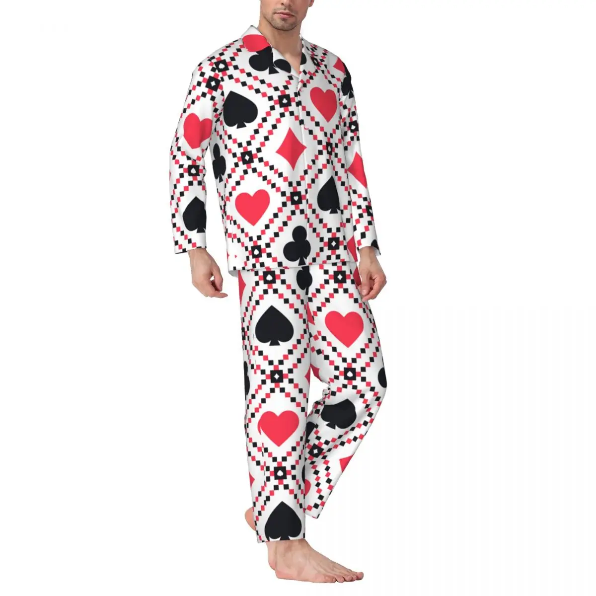pyjama-d'halloween-pyjama-d'hiver-pour-homme-ensemble-de-pyjama-de-poker