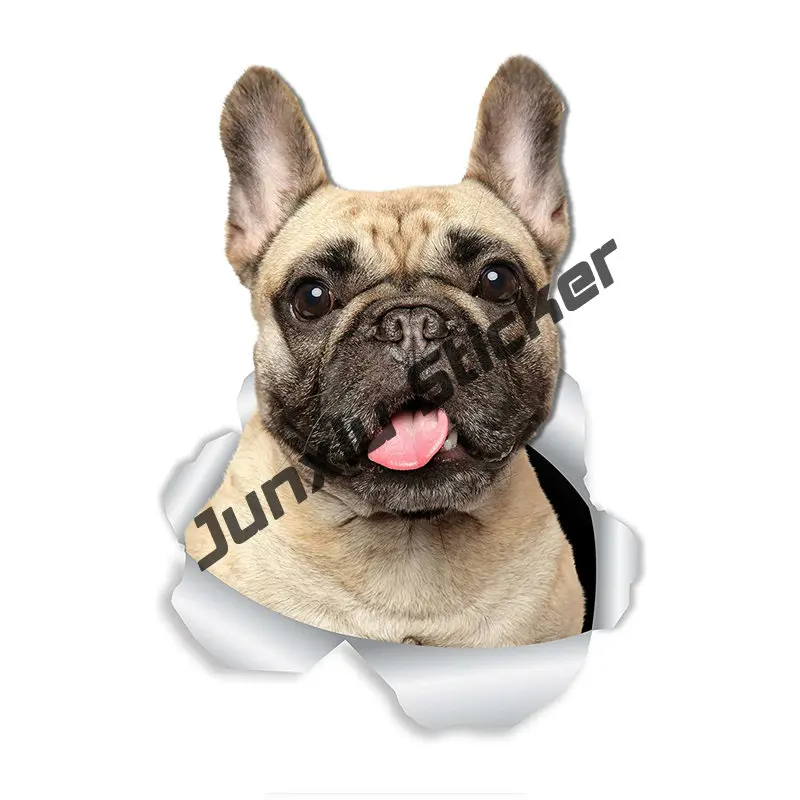 Calcomanía holográfica de Bulldog Francés, pegatina de parachoques de raza con patas de perro, para ordenadores portátiles, vasos, ventanas, coches, camiones, decoración de paredes