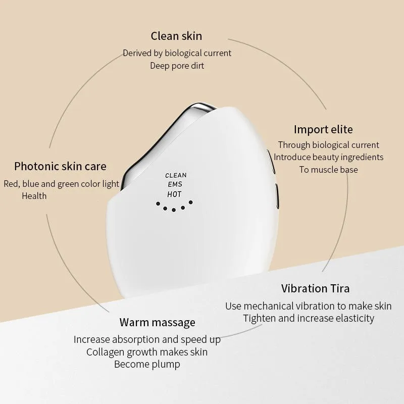 2025 nouveau Design Micro courant lumière rouge Vibration chauffage visage masseur cou levage Guasha dispositif