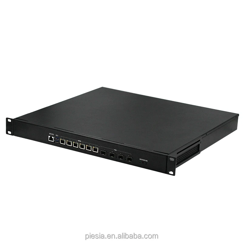 Piesia Network Appliance 1U 2U Rack Case 7th 12th 13th Gen H110 H610 Server Rackmount Chassis 6LAN Industrial Firewall Mini PC