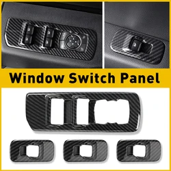 For Ford F150 F-150 2015 2016 2017 2018 2019 Car Accessories Carbon Fiber Grain Window Lift Adjust Panel Switch Cover Trims