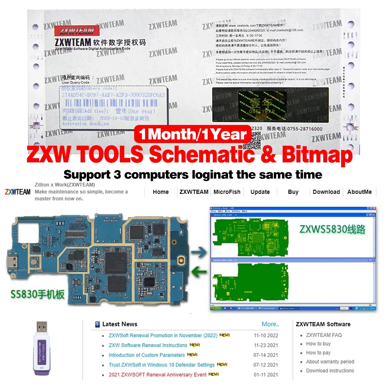 One year ZXW Team Official zxw Tools Schematics Zillion X Work Circuit Diagram for Mobile Phone Motherboard Repair Drawing Tools