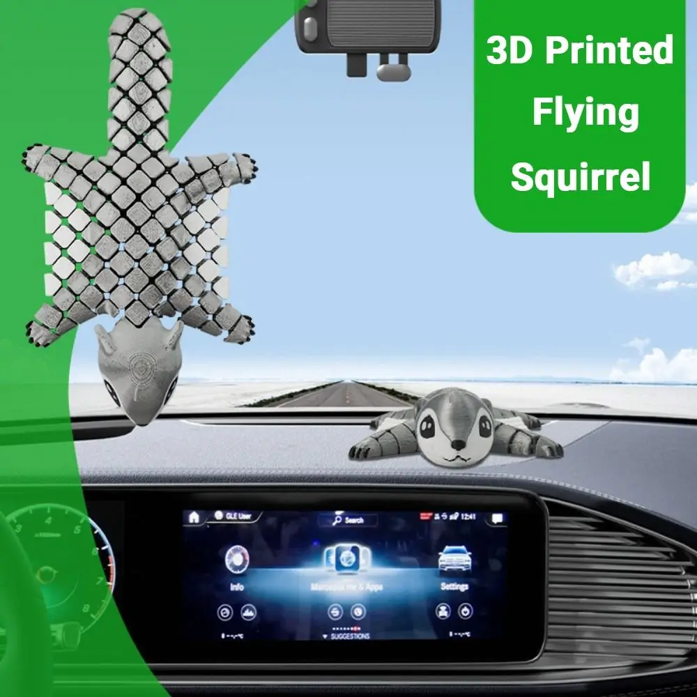 

3D Printed Funny Flying Squirrel Toy with Movable Joints Creative Simulated Animal Model Cute Handicraft 3D Printed Animal Model