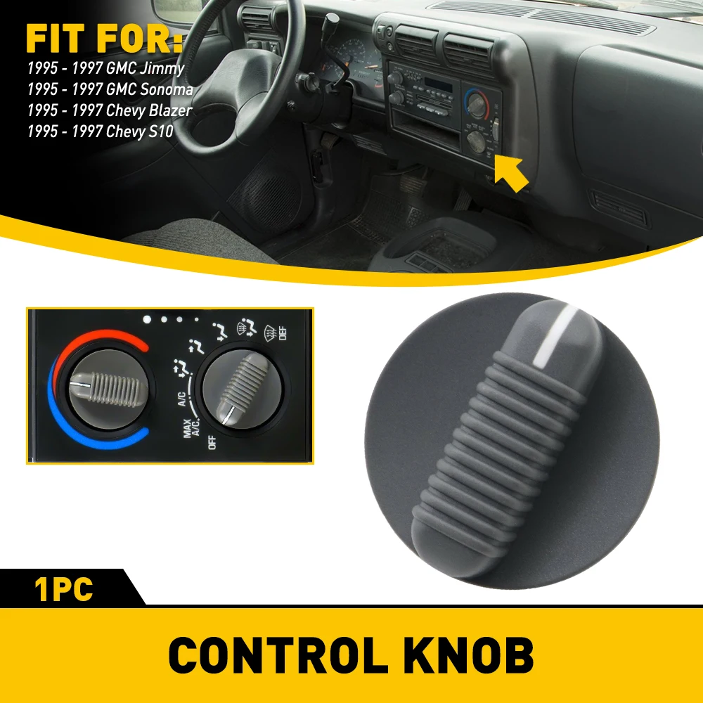 1Pc Auto Air conditioning Knob Control Switch Replacement Car AC Knob For Chevy Blazer S10 1995 1996 1997 GMC Jimmy Sonoma