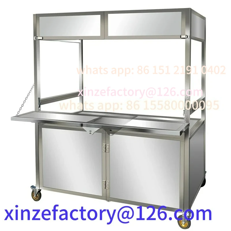 

Customizable folding stall trolley snack mobile dining car night market Oden cooking mobile stall
