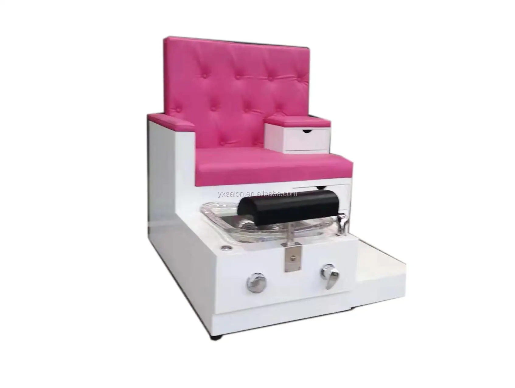 2019 Hot Sale Top Luxuary White&Pink Spa Chair Pedicure Chair With Sink And LED Lights 5 Years Warranty