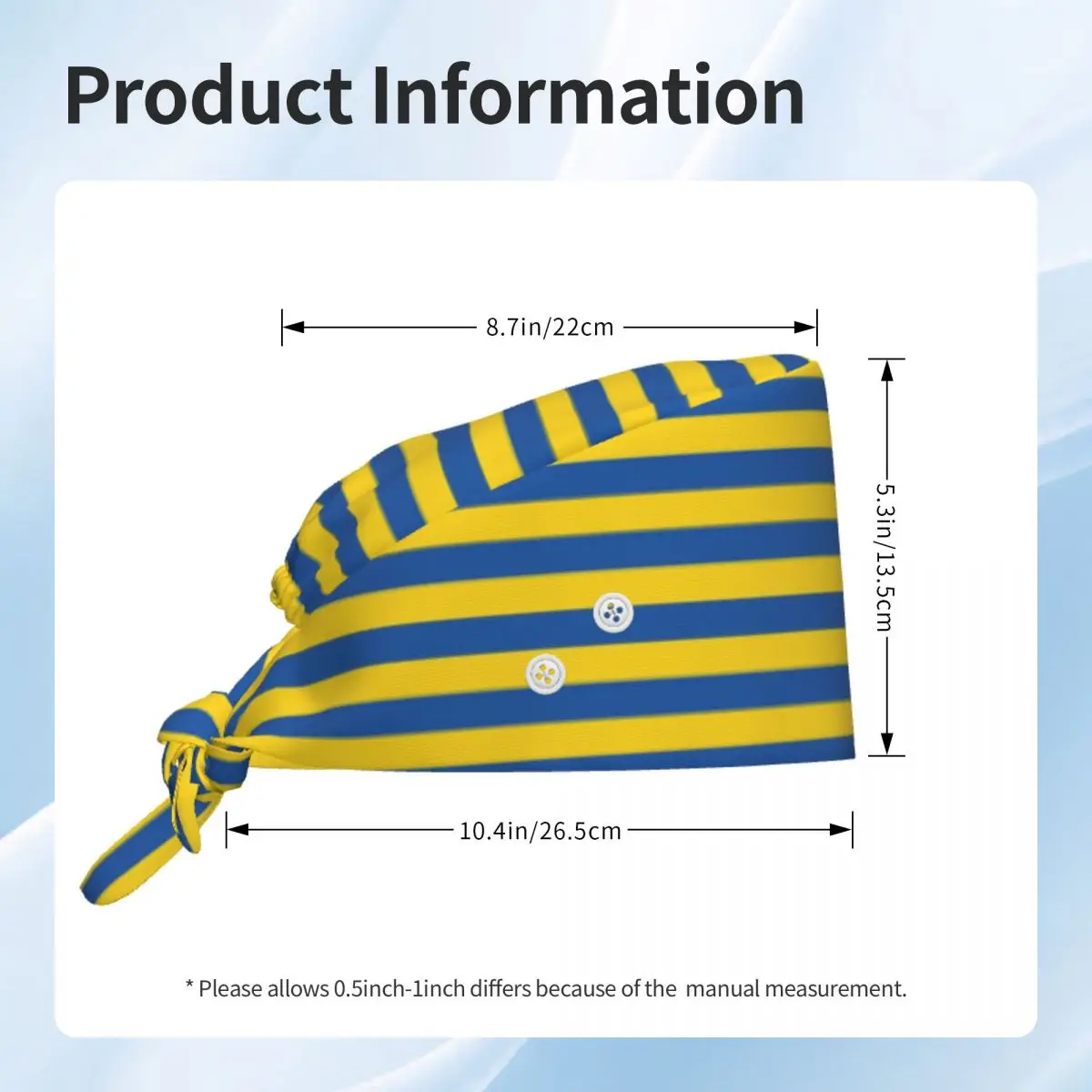Flag Of Ukraine Scrub Hat Doctor Working Surgical Cap Unisex Adjustable Nursing Caps for Dentist