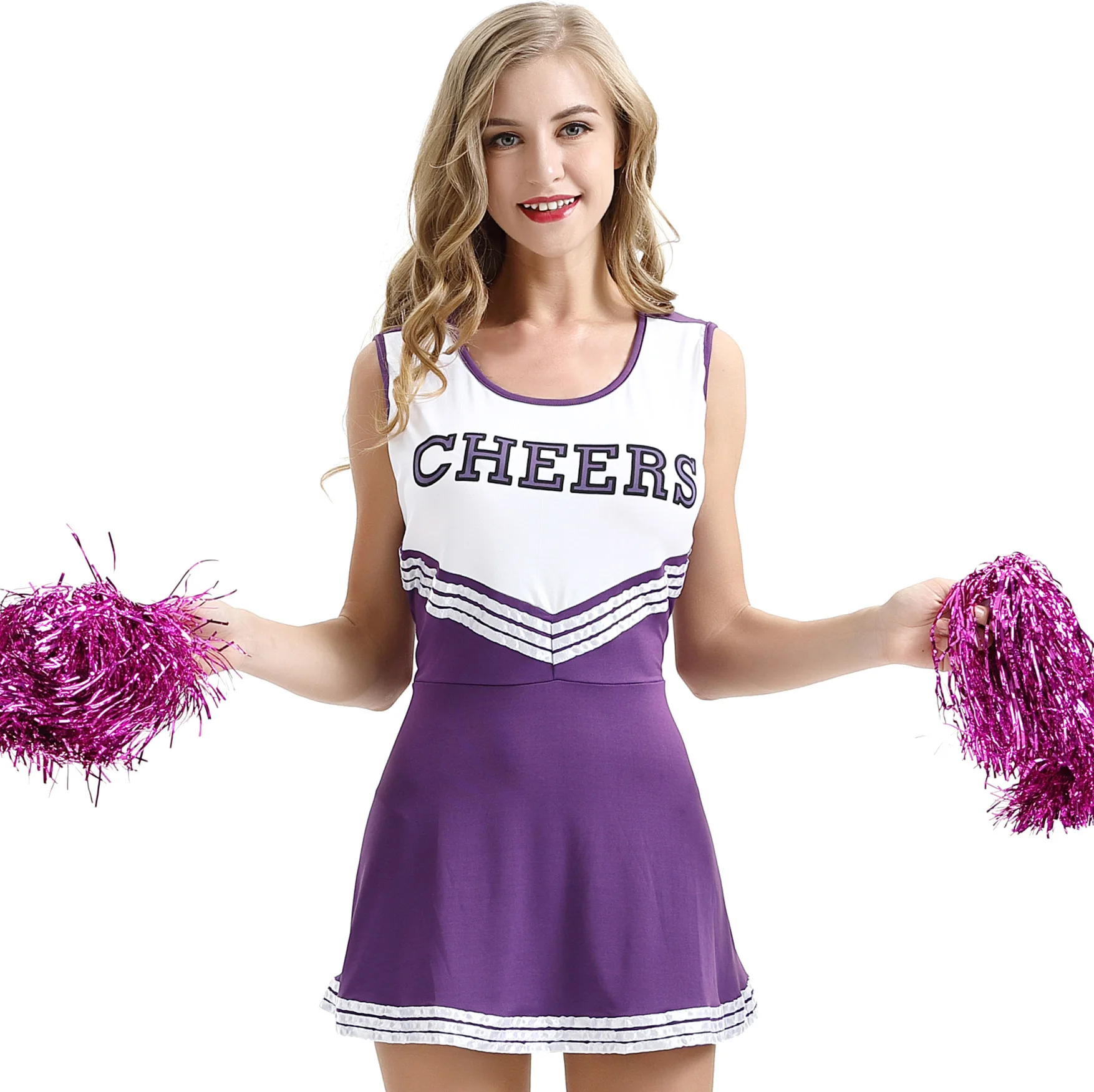 Costume de pom-pom girl Cheer Leader pour enfants, uniforme d'écolière, fête de carnaval, Halloween Cheer Up, cosplay, robe, performance sur scène