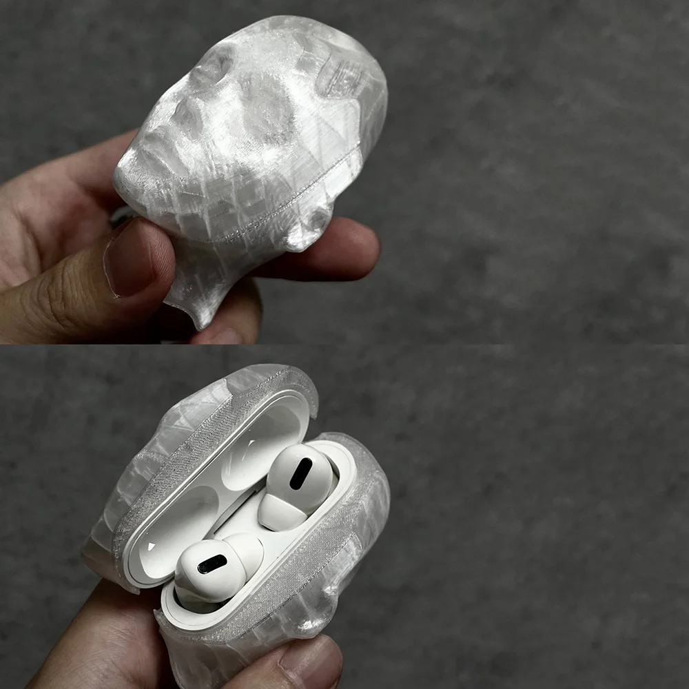 Frozen Statue Headphone Case Glacier White Art Headphone Storage Protective Cover Suitable for Airpods Pro/Pro2/Pro3/4 view 3