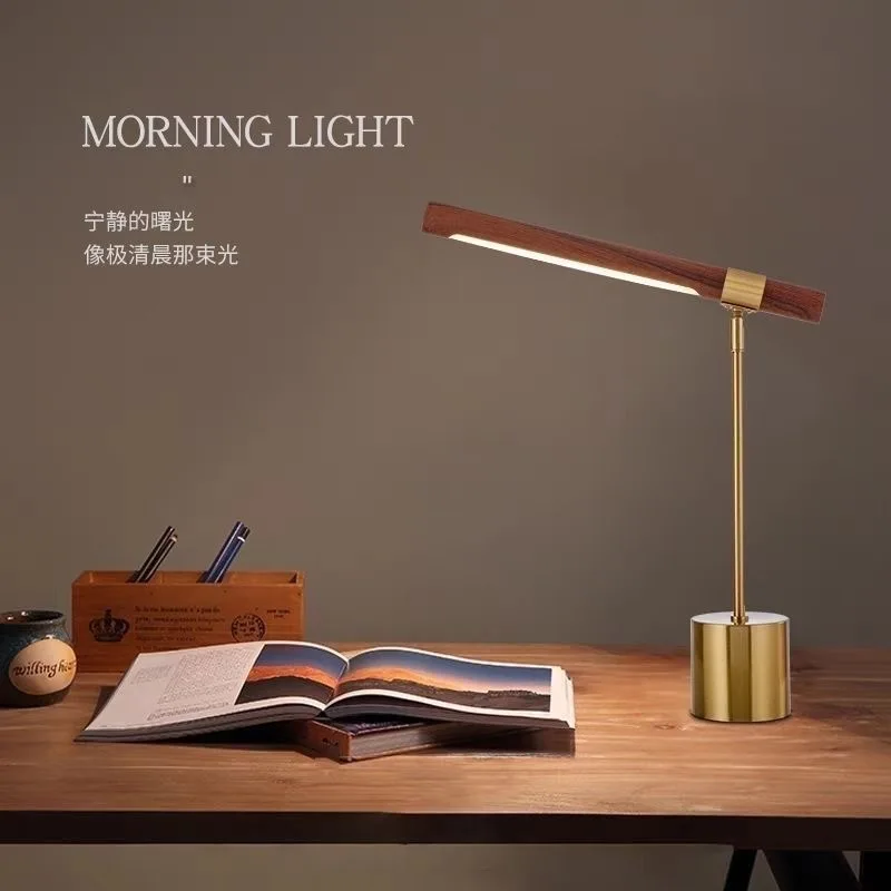 Italy Designer Linear Wood LED Table Lamp Modern Minimalist Style for Living Room Decoration Bedside Vertical Loft study Lamp