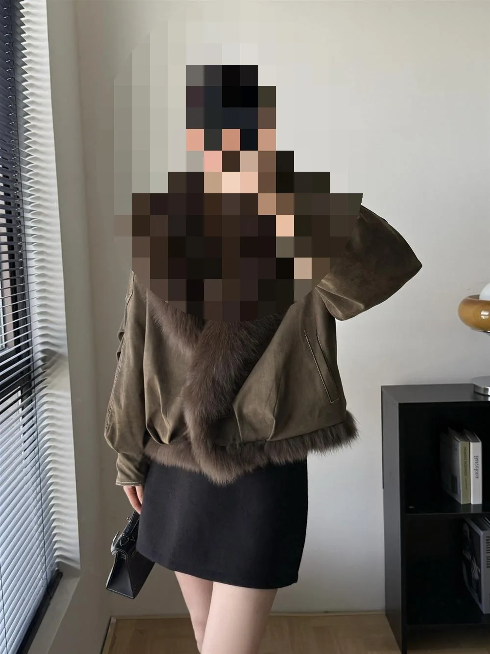 2026 Winter New Solid Color Fur Collar Splicing Versatile Short Jacket Women's Long-sleeved Parker Thickened Down Cotton Jacket