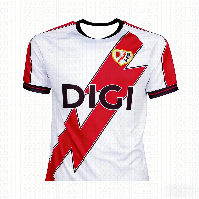 Camiseta Nueva del Rayo Vallecano 2026 para Adultos, Estilo Urbano Y2K, Secado Rápido, para Entrenamiento, Fitness, Ropa Deportiva Informal, Ropa de Playa