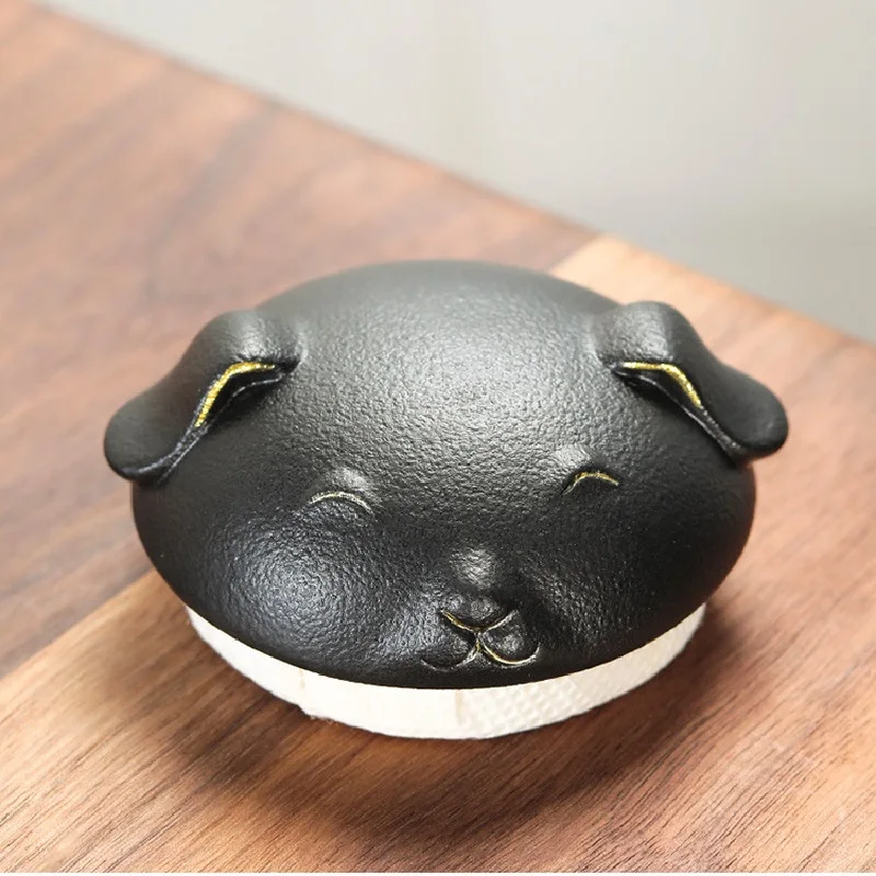 New Urn for Pet Ashes- Cat Shape Memorial Cremation Urns-Handcrafted Black Decorative Urns for Funeral Panda Cat Urn Dog Urn