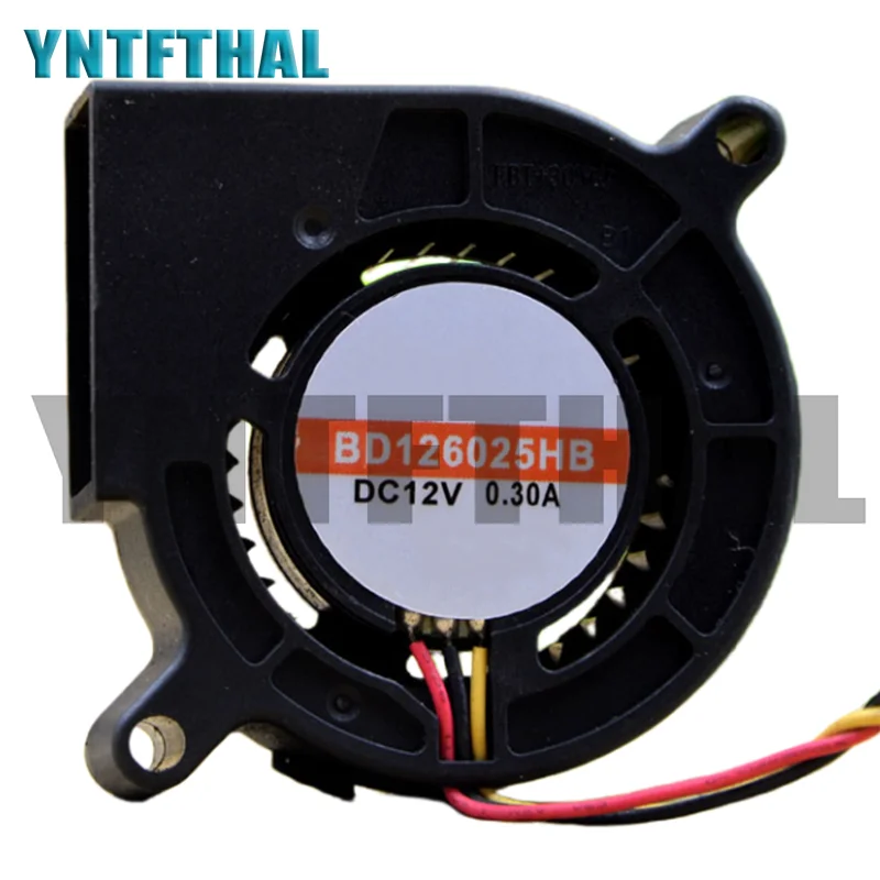 For BD126025HB DC 12V 0.30A 60x60x25MM Server Cooler Fan