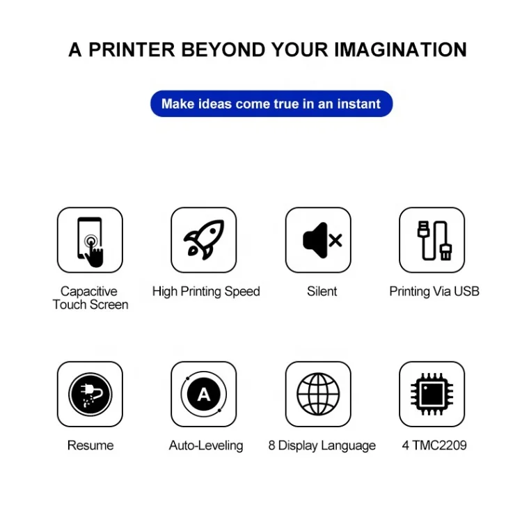 2021 Best 3D Printer FLSUN SuperRacer 3D Printer 99% Pre-assembled 200mm/s Fastest Printing 3D Drucker