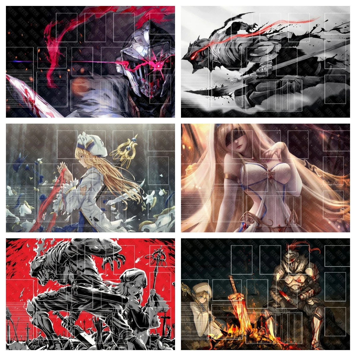 600*350mm WS DIY Goblin Slayer series Card pad Priestess Anime Cartoon Board Game Collection Card Pad Children's holiday gifts