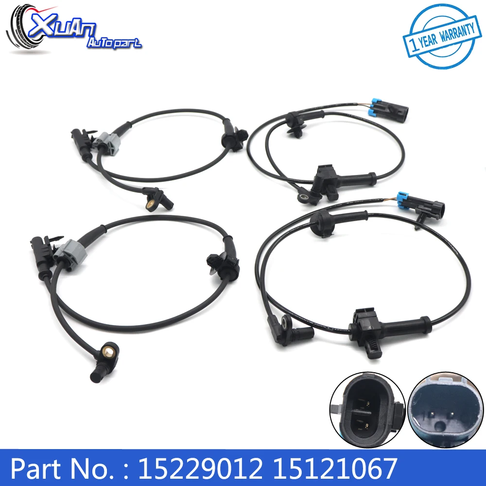 XUAN Front Rear Left Right ABS Wheel Speed Sensor 15229012 15121067 For Chevy Silverado 1500 GMC Sierra Yukon Cadillac Escalade