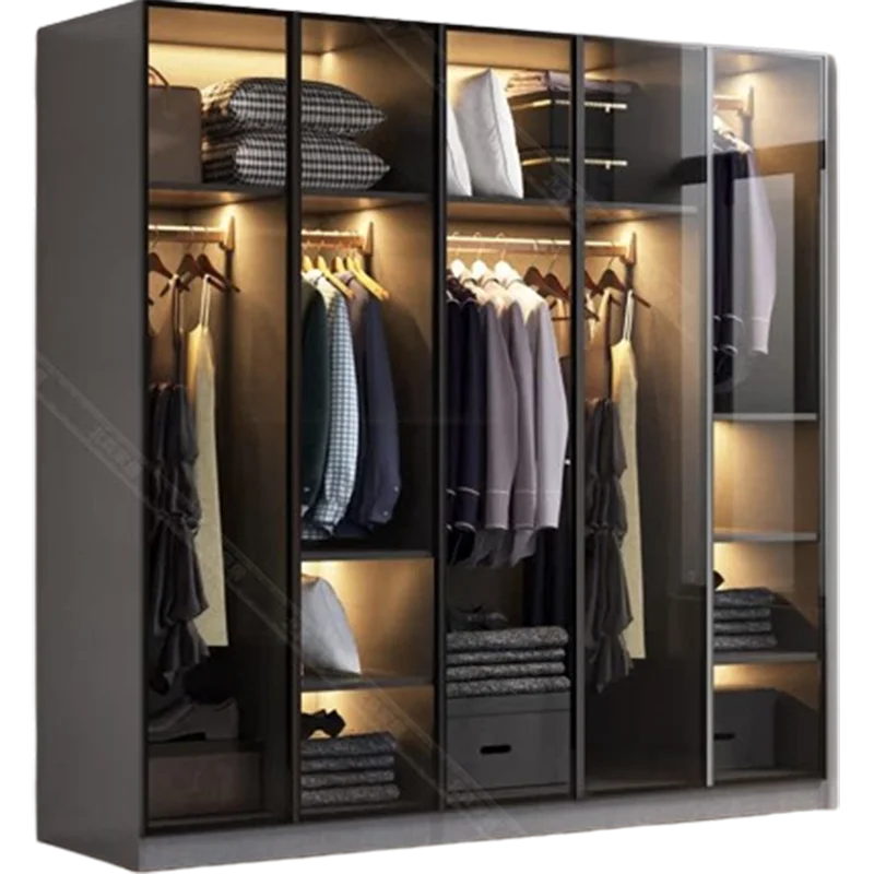 Black Full Size Wardrobes Clothes Women Queen Storage Organizer Wardrobes Living Room Rangement Chambre Bedroom Furniture