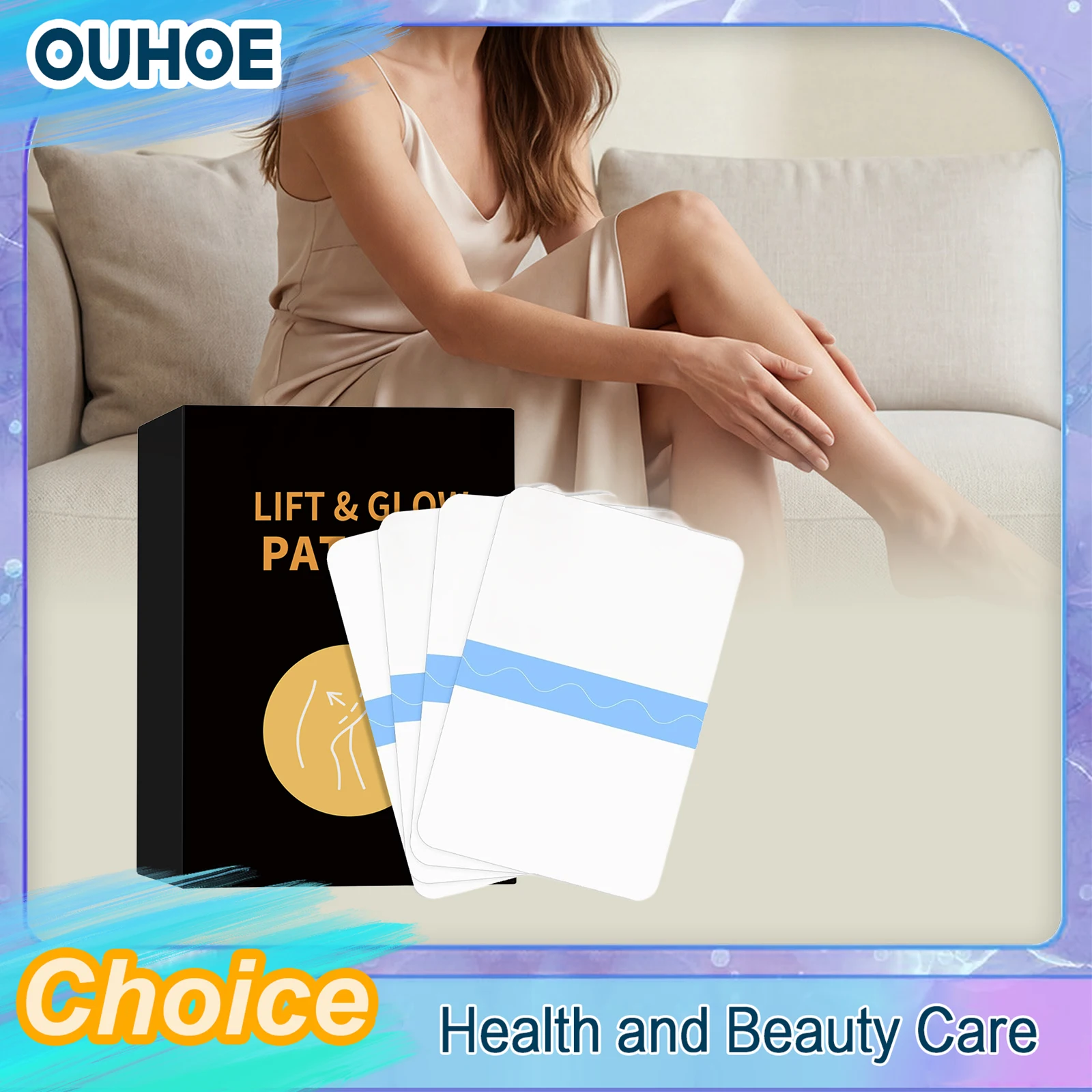 Leg Lifting Tighten Patch Improve Flabby Sag Waterproof Sweatproof Glow Soft Anti Wear Moisturize Invisible Thigh Hip Lift Tape