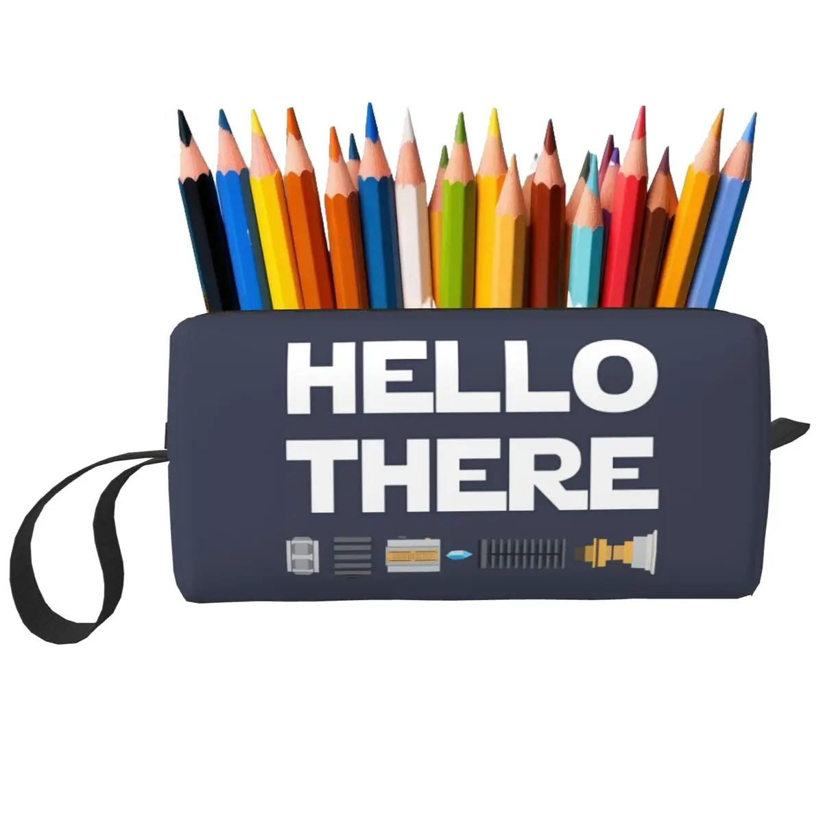 Hello There Pencil Case for Boys Girls Pen Box Pencil Bag Stationery Supplies Women Organizer Pouch