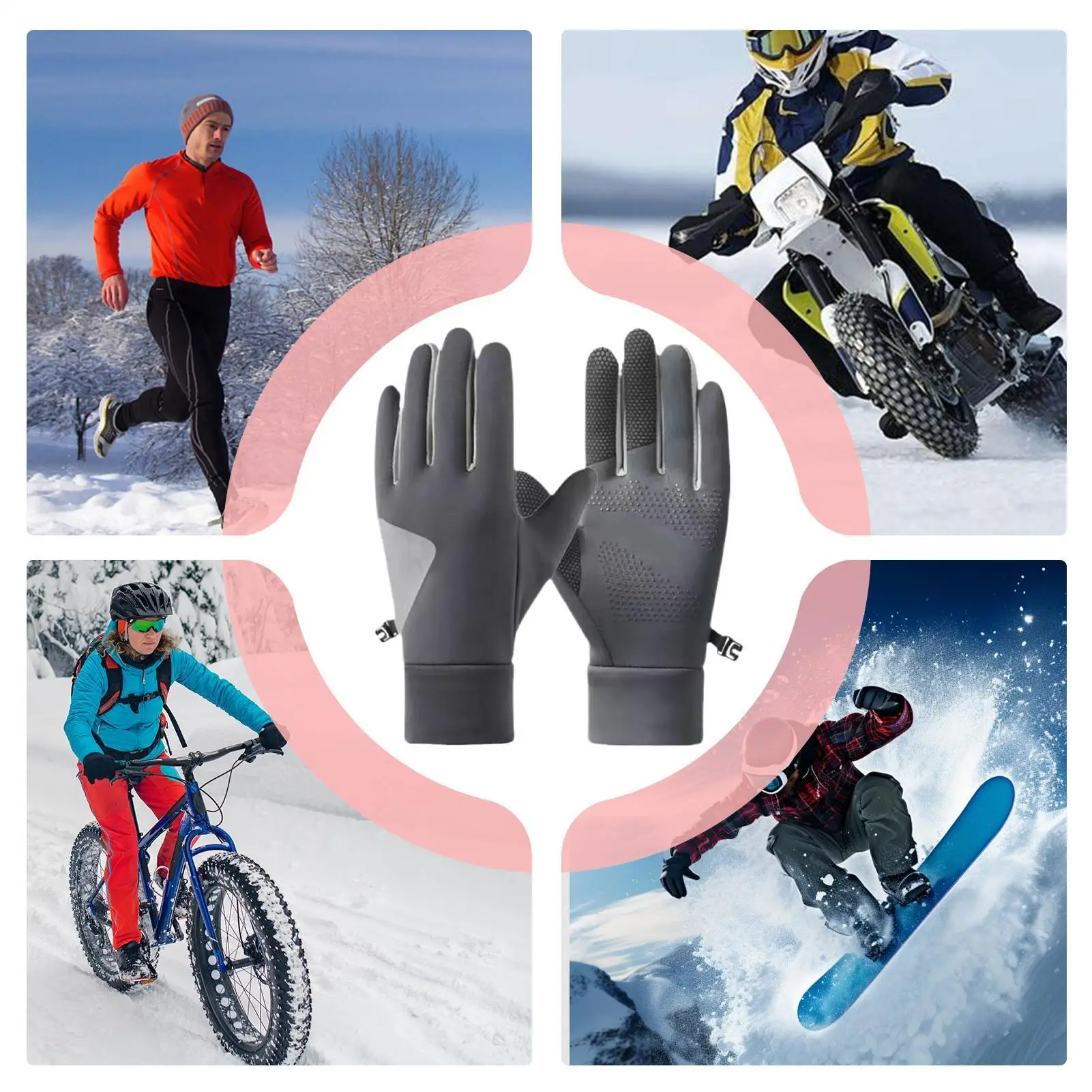 قفازات التدفئة الكهربائية قفازات ساخنة مقاومة للماء لوازم الطقس البارد لتجريف الثلوج اليومية في الهواء الطلق العمل البستنة الجليد
