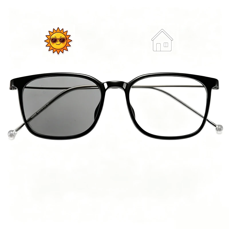 TR90 Plain Face Glasses Frame Ultra Light Photochromic Reading Glasses Full Frame Transparent Glasses Frame+0+25+50