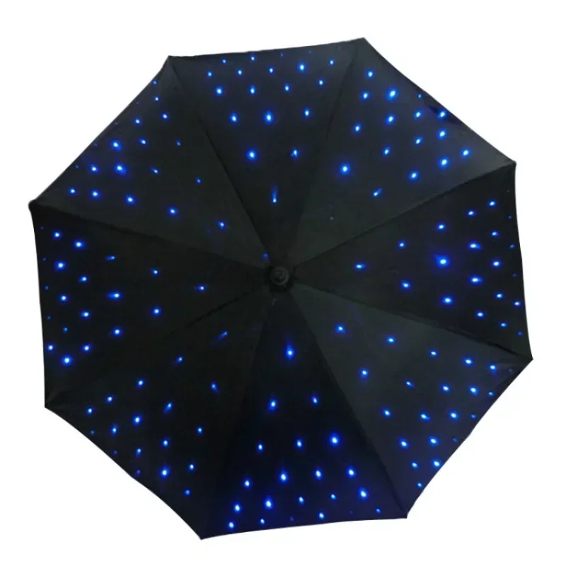 LED Light UV Umbrella Flashlight Function Luminous Decorative Light-Up Umbrella for Photography Stage Performance Decoration
