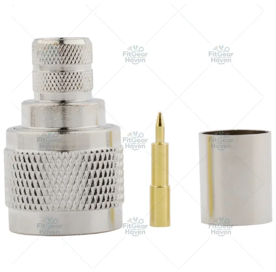 Suitable for 10-piece N-type male connector crimping RG8 RG213 RG165 LMR400 7D-FB cable RF connector adapter