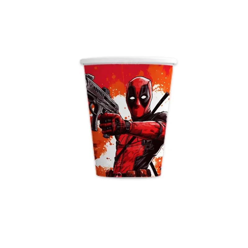 Gorący film Deadpool i Wolverine seria Baner urodzinowy Tort Topper Wisząca flaga Zestaw balonów Deadpool Dekoracja urodzinowa