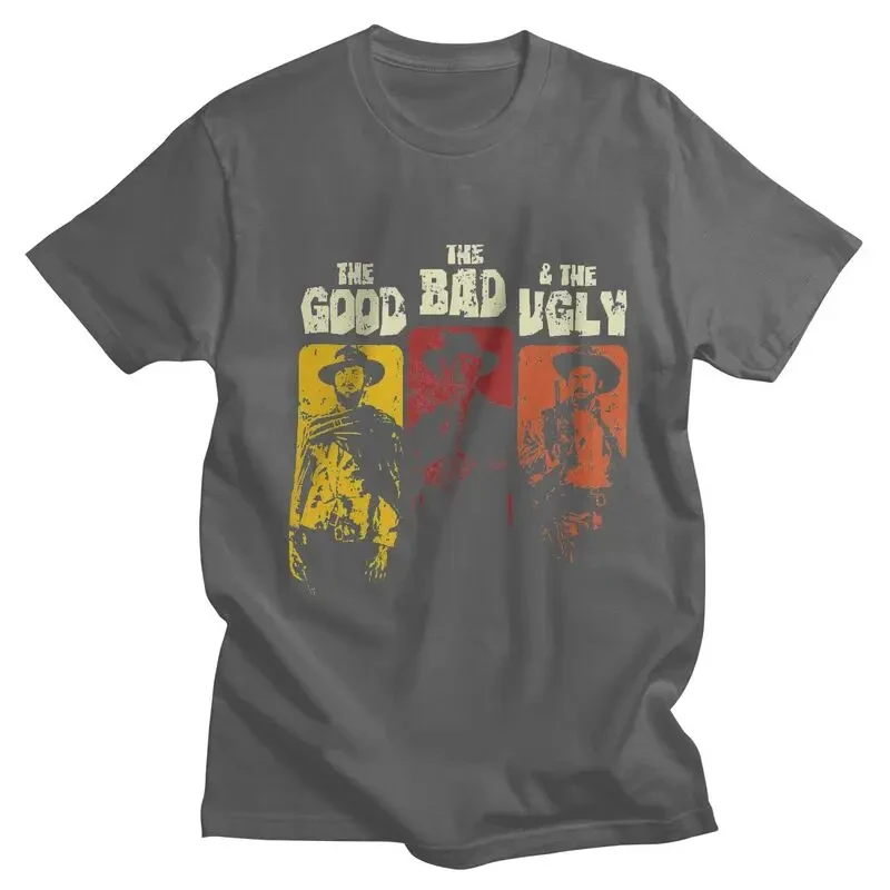 The Good The Bad And The Ugly Men T Shirt Cotton Tees Clint Eastwood Tshirts Short-Sleeve Il buono brutto cattivo T-shirt 65801