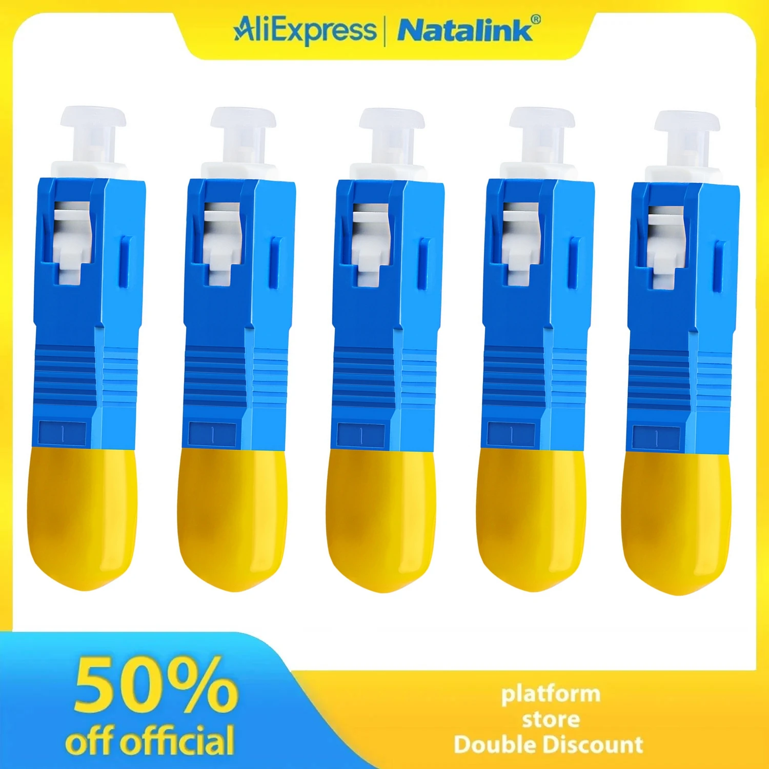 Natalink SC Male to ST Female  UPC Simplex Optical Fiber Connector for FTTH Red Light Pen OTDR Optical Power Meter Coupler