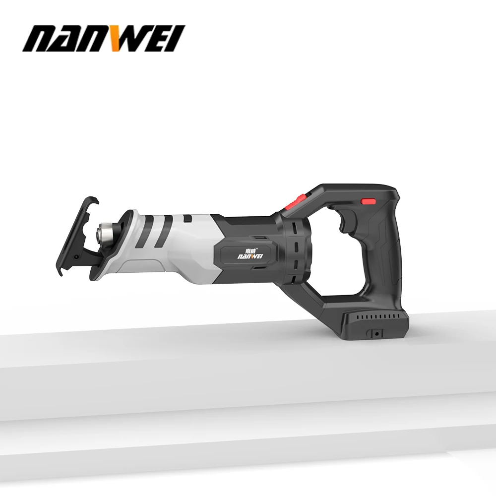 NANWEI Electric Reciprocating Saw Brushless Cordless Cordless Sabre Saw Metal Woodworking Frozen Meat Bone Cutting