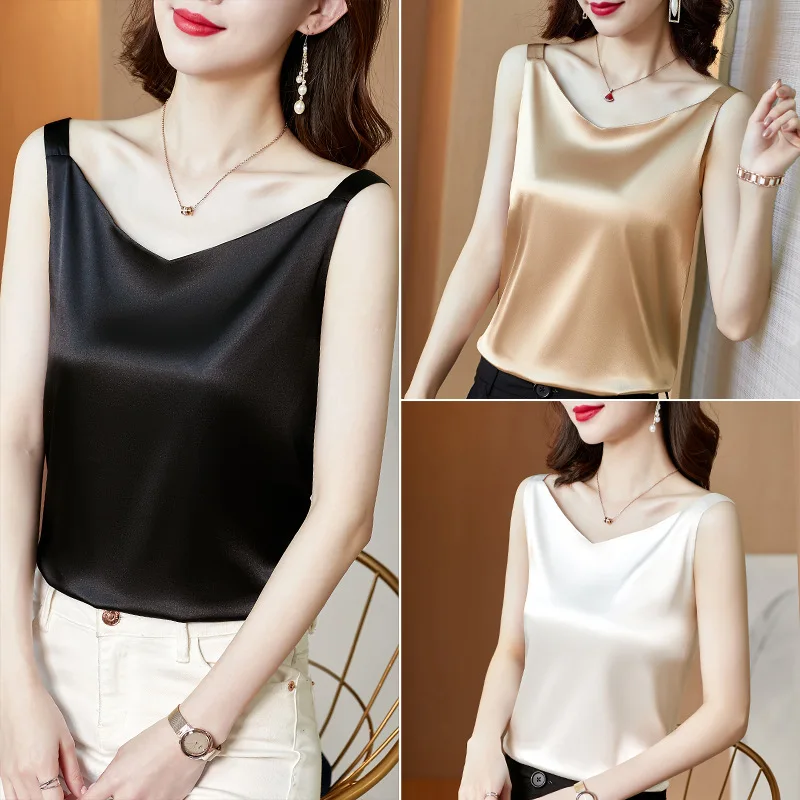 woman Women's Clothing New summer Tops Tanks lace vest loose and casual stylish age reducing sleeveless base shirt Camis Tees