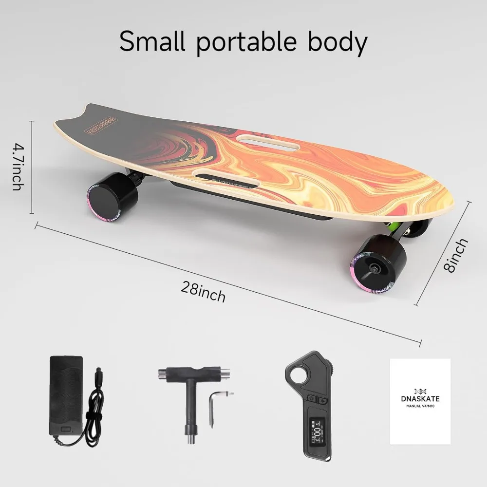 600W Hub-Motor Shape De Skate Board & Accessories and Skate Boards 15 Miles Range Skateboard Electric Skateboard With Remote