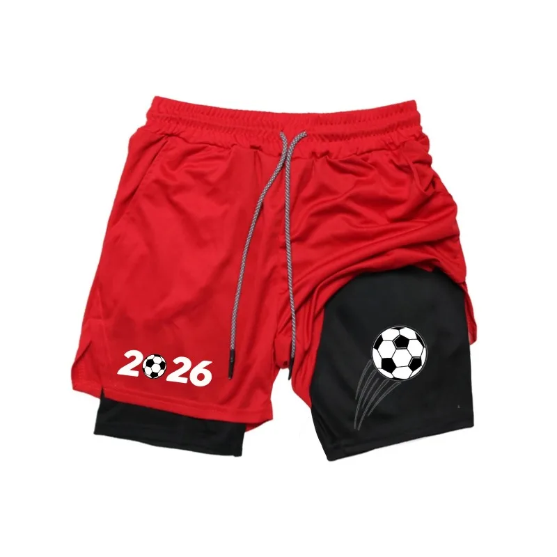 Quick-drying Fitness High-performance Shorts Men Sports Exercise Training Fashion Bodybuilding Gym 2-in-1 Stretchy Performance