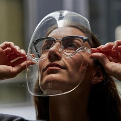 Maschera protettiva trasparente maschere protettive a prova di schizzi a prova di olio da cucina maschere protettive per il blocco della Saliva