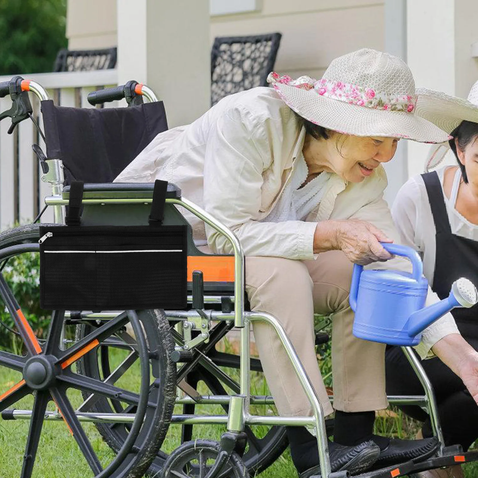 

Многофункциональная сумка для инвалидной коляски, легкая подвесная сумка из полиэстера большой емкости, удобное хранилище для мобильных телефонов
