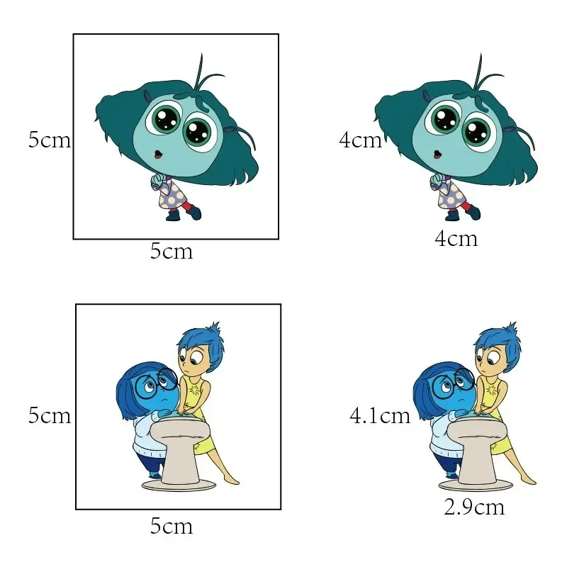 Disney Inside Out 2 Tattoo Sticker Anime Sadness Anxiety Joy Paster Kids Party Cosplay Classic Toys Decoration Birthday Gift